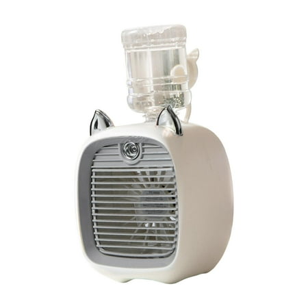 

Portable Air Personal Mini Air Conditioner 3 in 1 Mini Evaporative Conditioner Humidifier 3 Speeds Desktop Cooling Fan for Home Bedroom gray
