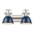 thumbnail image 4 of Yep by Golden Lighting Duncan 2-light Vanity in Pewter and Navy Blue shade, 4 of 4