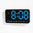 thumbnail image 4 of Qonioi Large Screen Wall Clock, Voice Control Multifunctional Alarm Clock, Temperature Display Living Room Clock, Digital Wall Timepiece, 4 of 7