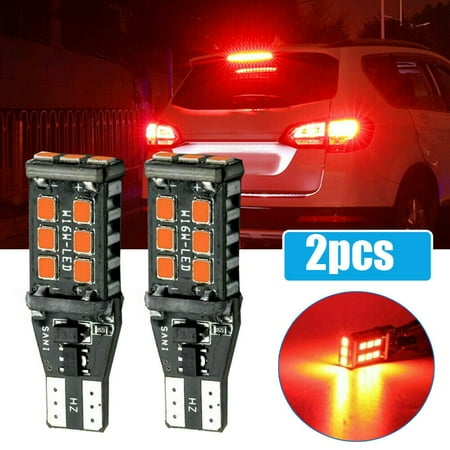

2* T15 921 912 CANBus Red LED Center High Mount Stop 3RD Brake Light Bulb