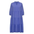 thumbnail image 4 of Robes pour Femmes Été 2024, Robe Décontractée à Manches Courtes, Col en V, Mi-Mollet, 50 % de Réduction!, 4 of 6