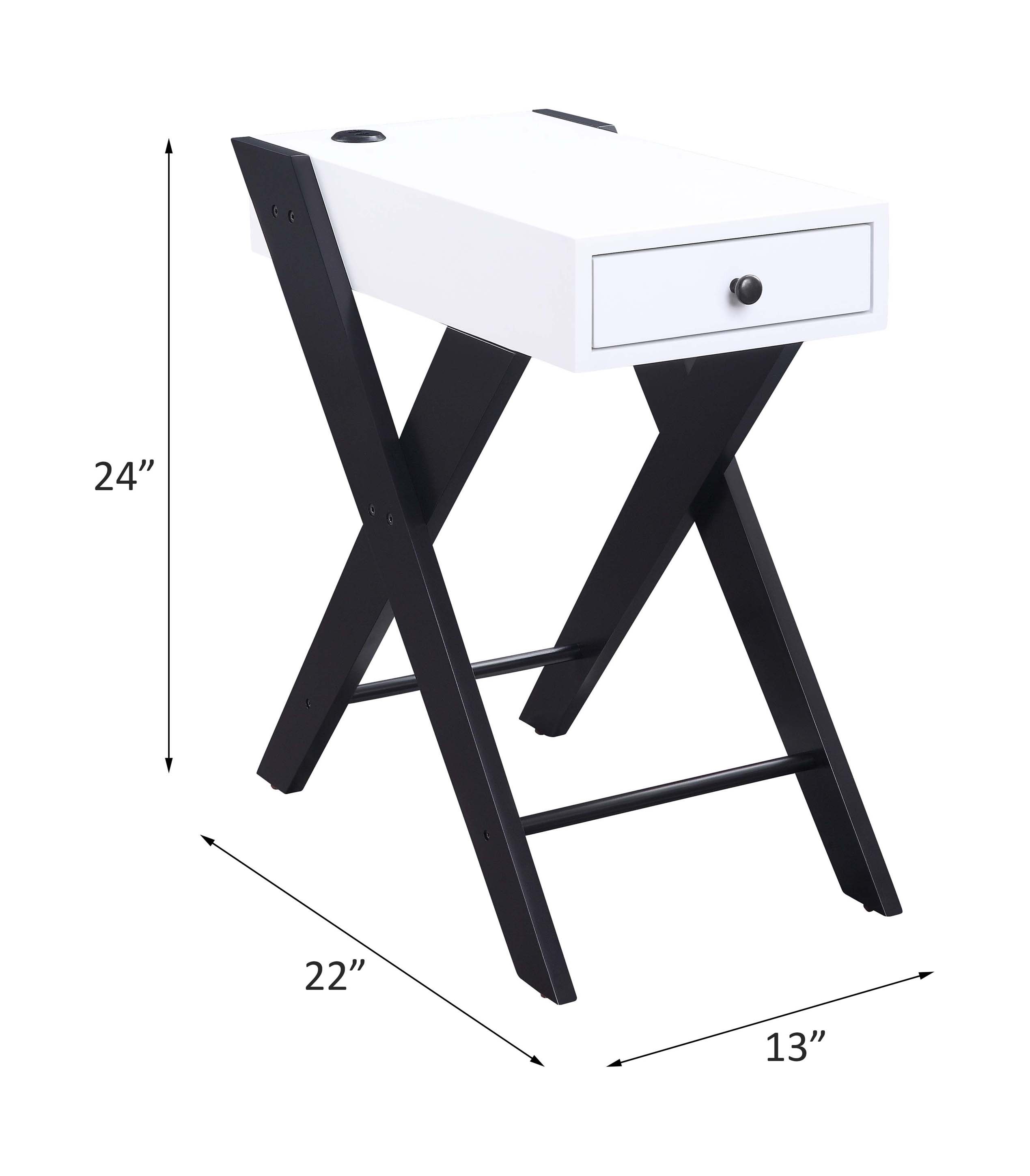 Accent Table with Built-in USB Port