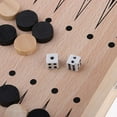 thumbnail image 4 of Juego de ajedrez de madera plegable Tablero artesanal con piezas adicionales Madera oscura, 4 of 9