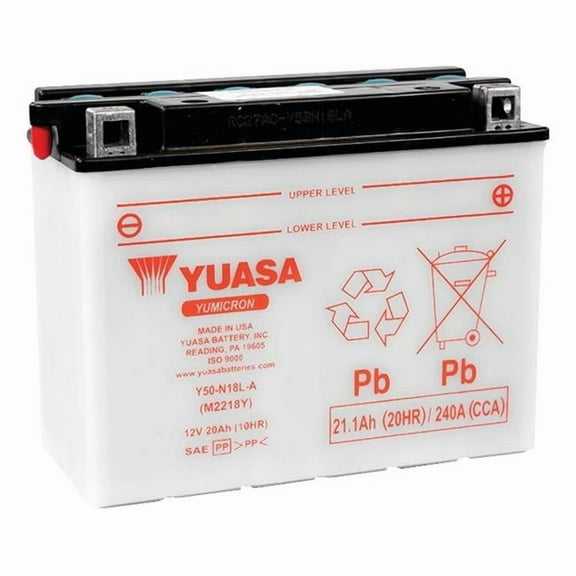 Yuasa Battery YUAM2218YTWN 12V YuMicron Batteries for Y50-N18L-A