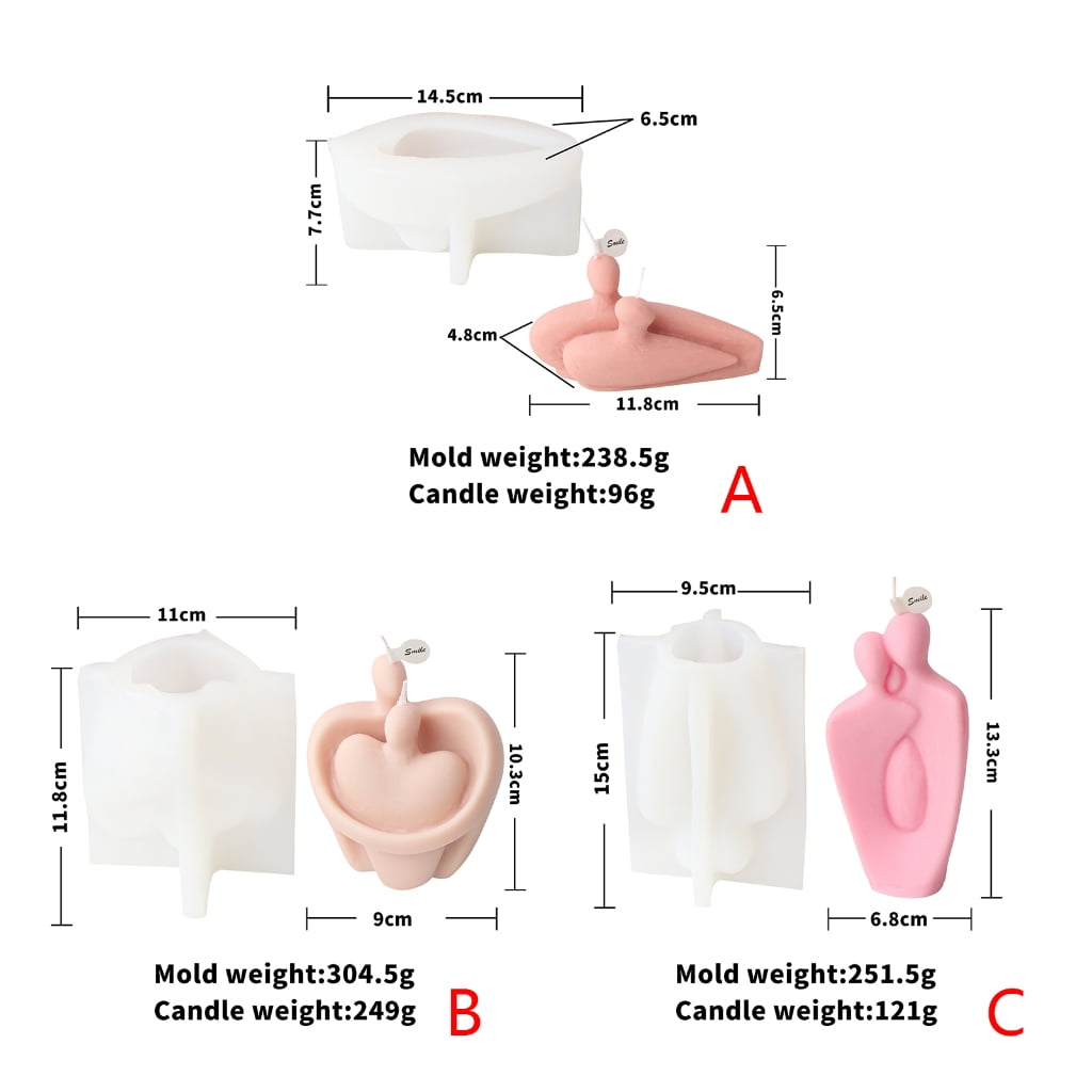 Geemin Couple Statue Silicone Candle Mold for DIY Handmade Ornament Crafts Epoxy Resin Aromatherapy Candle Plaster Mould