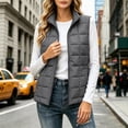 thumbnail image 2 of Byworldtasic Women's Lightweight Quilted Puffer Vest Stand Collar Zip Up Outerwear Sleeveless Jacket with Pockets, 2 of 9