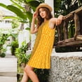 thumbnail image 5 of Defioc Corn Kernels Pattern Women's Summer Dresses 2025 Beach Casual Sleeveless Tank Loose Sundress Beach Vacation Clothes with Pocket -Small, 5 of 7