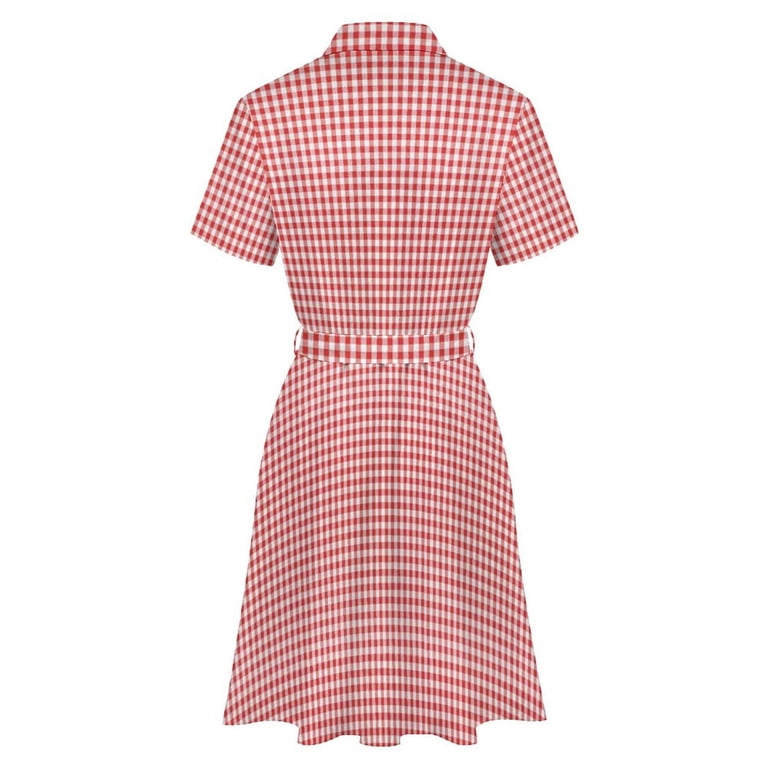 open lace back dress Gingham Polo Dress