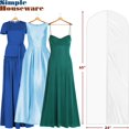 thumbnail image 3 of Bolsas para ropa Simple Houseware, transparentes, 165 cm con cremallera, paquete de 2, 3 of 9