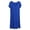 Blue, variant on Womens Short Sleeve Nightgown - Solid Color, Soft Cotton Blend, Casual Sleepwear, Plus Size, M-XXXXL, Spring/Fall/Winter