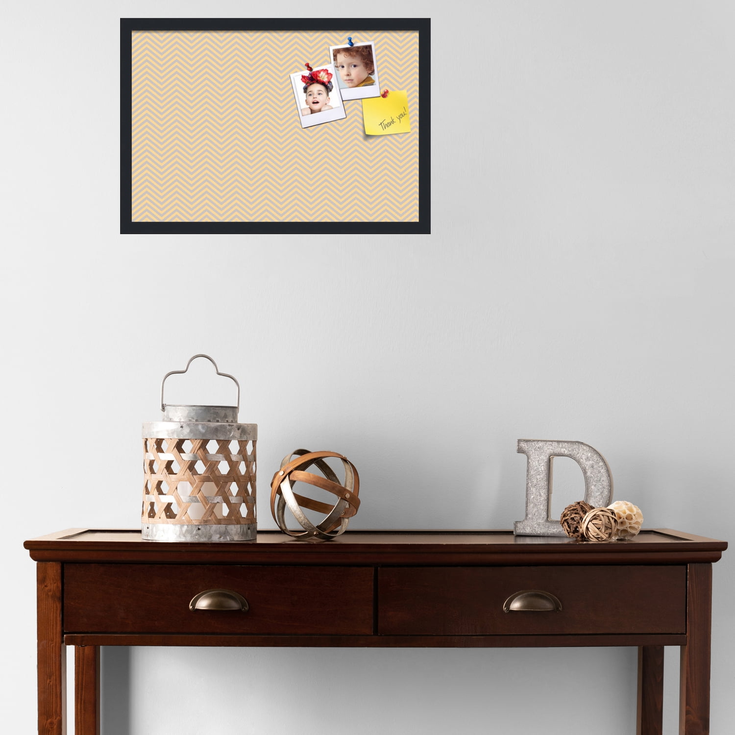 PinPix ArtToFrames 22x14 Custom Cork Bulletin Board    Poster Board Has a Fabric Style Canvas Finish, Framed in Satin Black (PinPix-263)