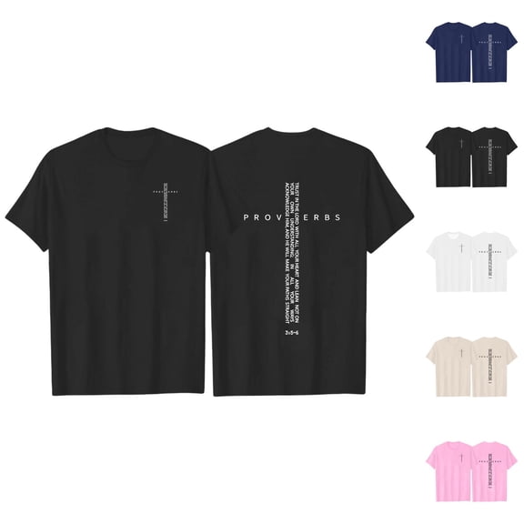 Christian T Shirts for Women 2026 Summer Short Sleeve Crewneck Bible Verse Graphic Tees Casual Tshirt
