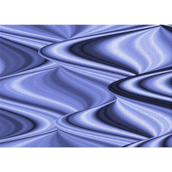 Ahgly Company Indoor Rectangle Patterned Denim Blue Area Rugs, 2' x 4'