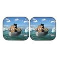 thumbnail image 7 of Balery 2 Piece Two Brave Cats Are Floating On The Sea Iceberg Car Windshield Sun Shade|Foldable Front Windshield Shade for Car Front Window for Most Sedans SUV Truck-Small, 7 of 7