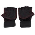 thumbnail image 2 of Levantamiento de pesas Guantes de gimnasio Entrenamiento Fitness Muñequera Entrenamiento Ejercicio Deportes (Negro M), 2 of 5
