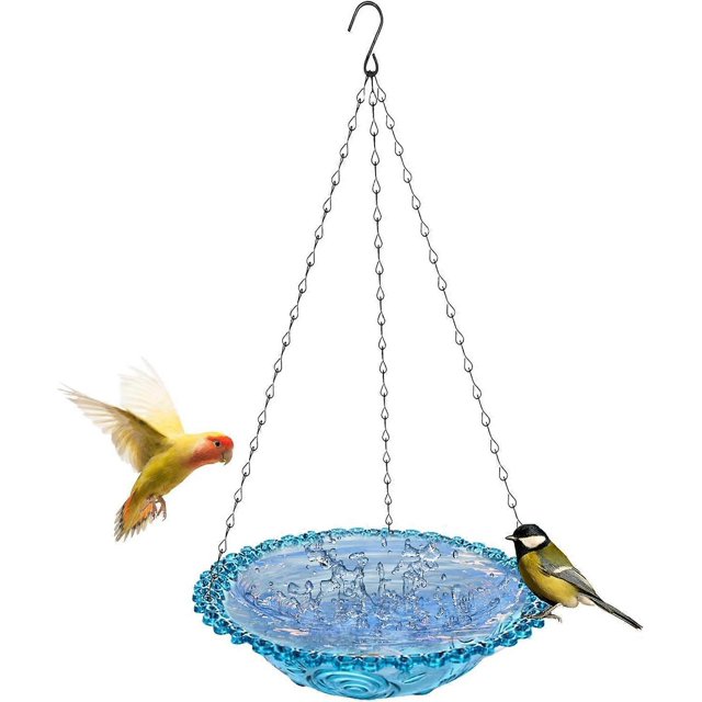Baño para pájaros | Baño decorativo para pájaros | Baño para pájaros de jardín, bandeja de baño con acabado antioxidante