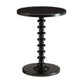 thumbnail image 7 of Modern Side Table - Living Room Accent Table with Round Top & Stylish Base - Black Cool Table 17x17x22, 7 of 7