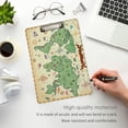 thumbnail image 4 of FMSHPON Vintage World Map Trees Mountains Clipboard Hardboard Wood Nursing Clip Board and Pull for Standard A4 Letter 13x9 inches, 4 of 7