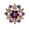 thumbnail image 2 of Flmtop Broche Mode Femme Flocon de Neige Floral Cercle Strass Bijou de Noël, 2 of 7