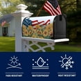 thumbnail image 3 of Labor Day Mailbox Cover Sunflower America USA Flag Floral Mailbox Wrap Magnetic Letterbox Covers Decorating Printing Durable Mailbox Covers Outdoor Decor Standard Size 21x18 Inch, 3 of 6