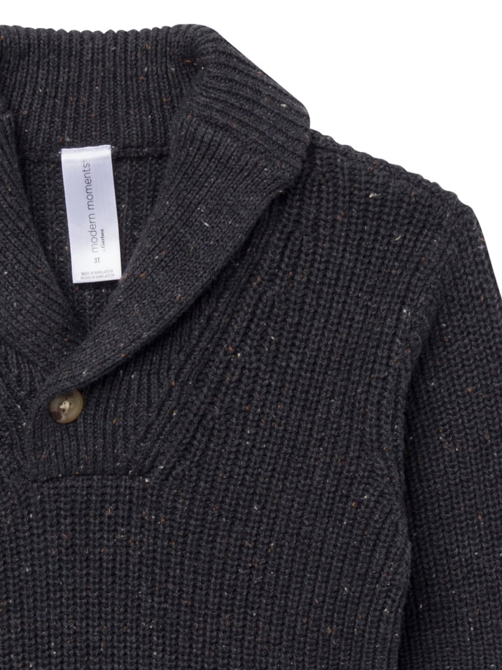 Modern Moments by Gerber Toddler Boy Shawl Collar Sweater, Sizes 12M-5T