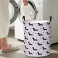 thumbnail image 5 of Fuzoiu Dachshund Dog Print Circular Hamper,Laundry Basket with Handle,Collapsible Laundry,Dirty Clothes Storage Basket,for Bedroom Bathroom Dorm Living Room-, 5 of 6