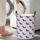 thumbnail image 5 of Balery Dachshund Dog Cesta de ropa redonda con asas, impermeable, independiente, para ropa, juguetes, dormitorio y familia-Medium, 5 of 6