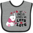thumbnail image 3 of Inktastic My Uncle Loves Me Lots and Lots Cute Elephant Boys or Girls Baby Bib, 3 of 4