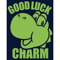 thumbnail image 2 of Boy's Nintendo Super Mario St. Patrick's Day Yoshi Good Luck Charm  Graphic Tee Navy Blue Large, 2 of 4