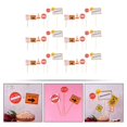 thumbnail image 3 of Wood and Paper Birthday Cake Decoration Construction Cake Picks for 48Pcs, 3 of 3