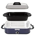 thumbnail image 5 of MAGNIFIQUE Blue 4 Quart Manual Slow Cooker with Ceramic Stoneware for Family Dinner, 3 Setting High/Low/Warm, 5 of 7