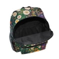 thumbnail image 6 of FORMRS Kids School Backpack with Front Zippered Pocket 12" Student Travel Daypack, White Floral Garden, 6 of 6