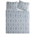 thumbnail image 3 of VCNY Home Sea Damask Coastal 3-Piece Blue/Multicolor Damask Quilt Set, King, Adult, Unisex, 3 of 5
