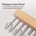 thumbnail image 5 of Pull Out Wooden Wall Mounted Hanger Rack with Sliding Hooks, Space Saving Organizer for Entryway Bathroom Closet and Laundry Room, 5 of 6