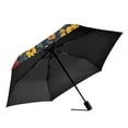thumbnail image 2 of FORMRS Travel Umbrella Folding Auto Open Close Windproof Rain UV Protection, Yellow Floral, 2 of 8
