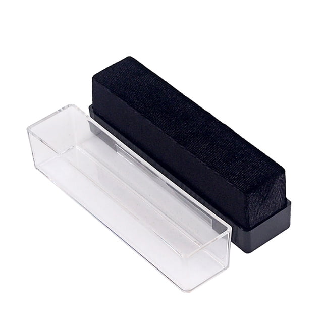 OUNONA 1Set Vinyl Records Cleaning Kit Plastic Black For Turntables Phonograph 12.7X3.1X4.39In