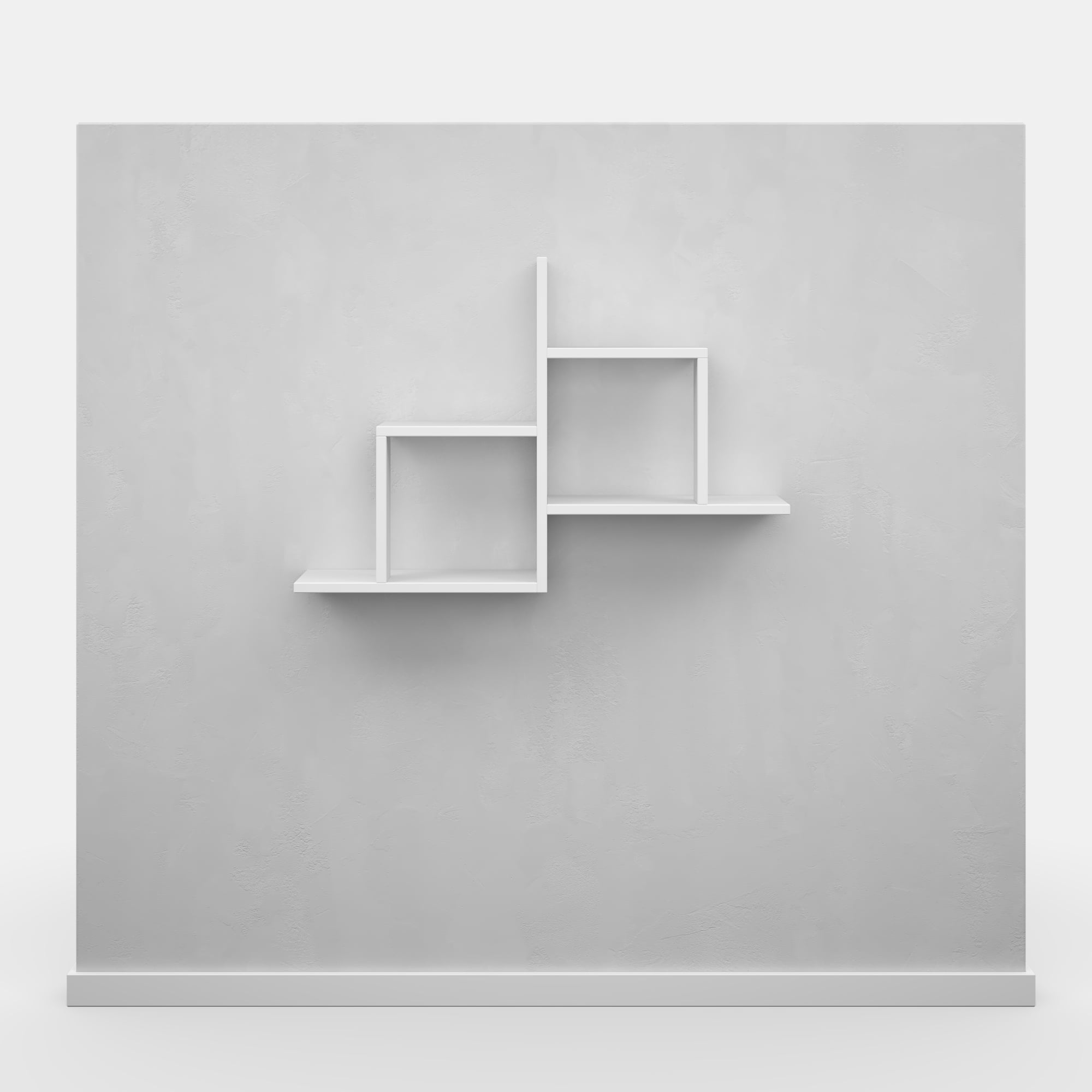 Ada Home Decor Furniture 33.86" 2 Tier White Webb Modern Wall Shelf