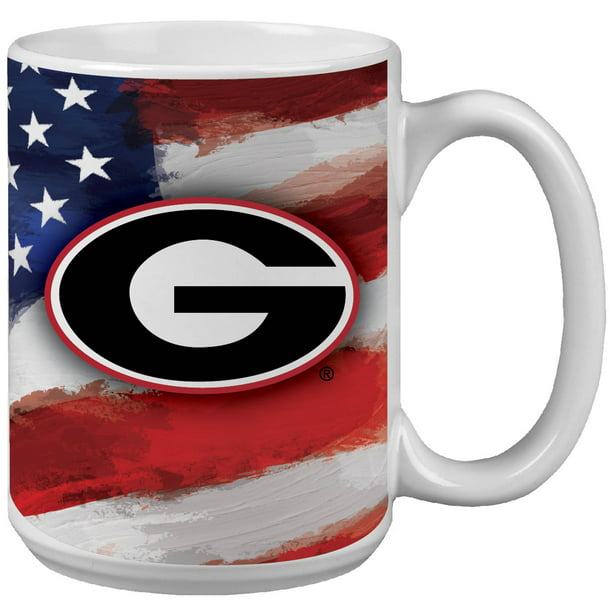 Great Georgia Bulldogs Americana Flag 15oz Mug