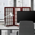 thumbnail image 2 of Oriental 3 Panel Desktop Window Pane Shoji Screen in Rosewood, 2 of 3