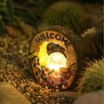thumbnail image 4 of 2 de Bienvenida, Mariposas, Pájaros, lámpara solar para Jardín, Decoración de Patio de Cristal Craquelado shamjiam Lámpara de noche de césped, 4 of 8