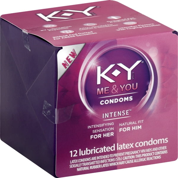 KY Intense Latex Condoms (12 condoms), Discreetly Packaged With
