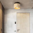 thumbnail image 7 of Modern Yellow Travertine Wooden Ceiling Lamp E27 White Light for Kitchen Hallway Living Room Study Hall Tea Room,1 * Wooden Ceiling Lamps, 7 of 7