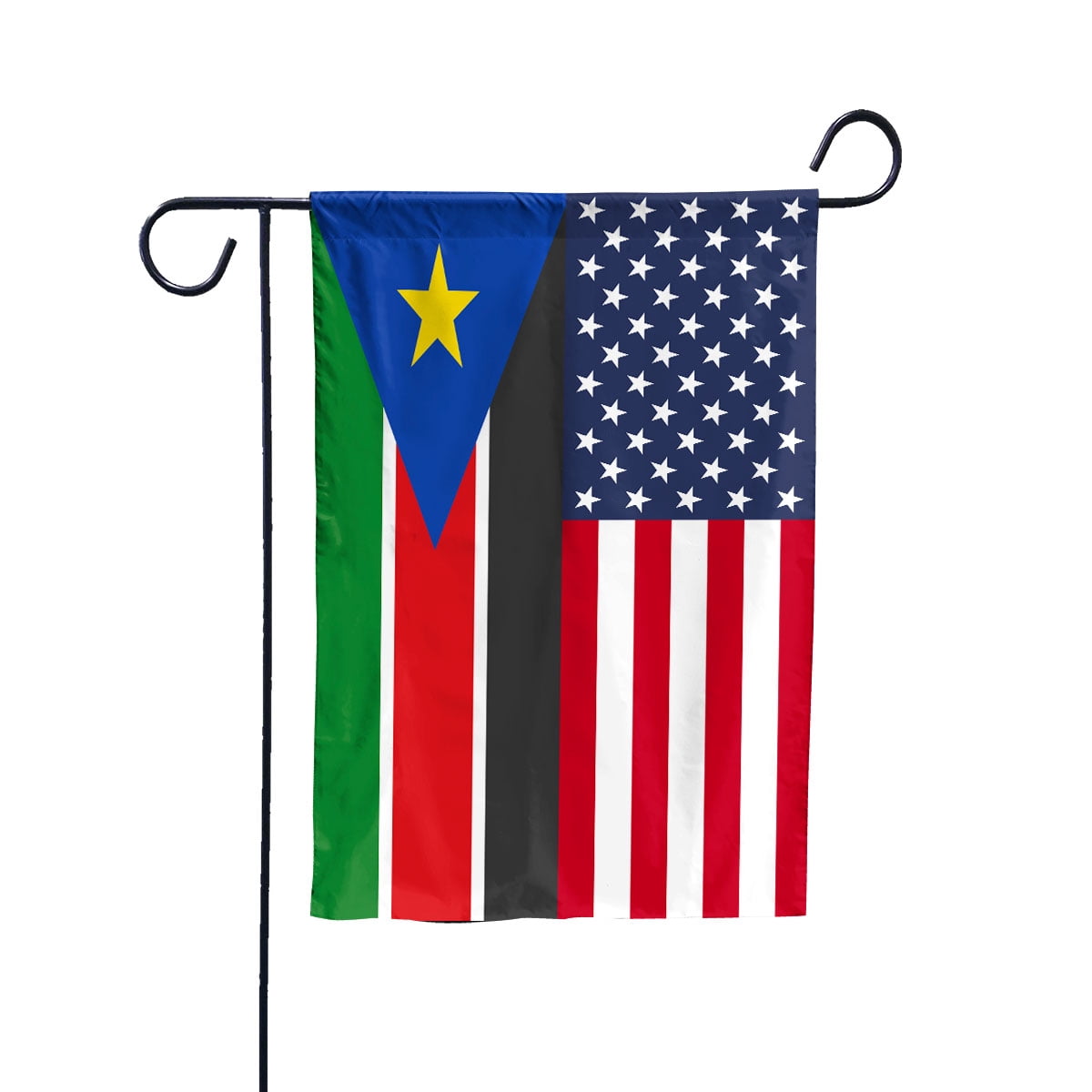American South Sudan Flag South Sudanese Friendship U.S.A Memorial Day Patriotic For Garden Flag, Double-Sided Decorative Outdoor Flag, Polyester Yard Flag 12 x 18 in