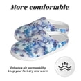 thumbnail image 6 of Fotbe Icy Blue Snowflakes Pattern Women's Fuzzy Curly Fur Memory Foam Loafer Slippers Indoor Outdoor Slippers Winter Home Shoes-40/41, 6 of 7