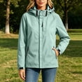 thumbnail image 5 of WRKEKC Windbreaker Jackets for Women Waterproof Windproof Hooded Long Sleeve Zip Up Detachable Hood Outdoor Coat with Pockets, 5 of 9