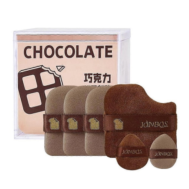 Chocolate Powder Puff Concave Convex Aircushion Flocking Powder Puff