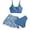 Q2Sky Blue, variant on Lnmuld Girls Swimsuit Girls' 3 Piece Plain Swimsuit Wrap Bikini with Ruched Cover Up Skirt Set Swim Suit Size:11-12 Years
