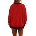 thumbnail image 5 of Hontri Oversized Sweatshirts for Women Crewneck 2026 Fall Outfits Long Sleeve Pullover Sweatshirt, Soft Loose Basic Tops, Casual Lounge Work Daily Wear, Fashion Travel Clothes Red 3Xl, 5 of 6