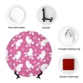 thumbnail image 4 of Honeii Cute Poodle Dog Print Elegant Bone China Decorative Plate, Porcelain Plate,Art Crafts,Ceramic Ornaments for Home Office Wall Decor-7in, 4 of 6