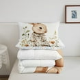 thumbnail image 5 of Erosebridal Cartoon Rabbit Comforter Sets Twin Size, Flower Comforters & Duvets, Kawaii Animal Bedroom Decor, Reversible, 5 of 7